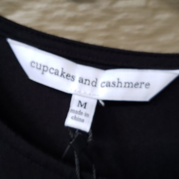 Anthro Cupcakes & Cashmere Hyde Black Dress cold shoulder - Picture 8 of 12